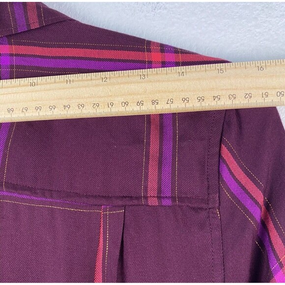 OLD NAVY Plaid Dress Women's Button up Size M Long Sleeve NWT - Picture 8 of 12